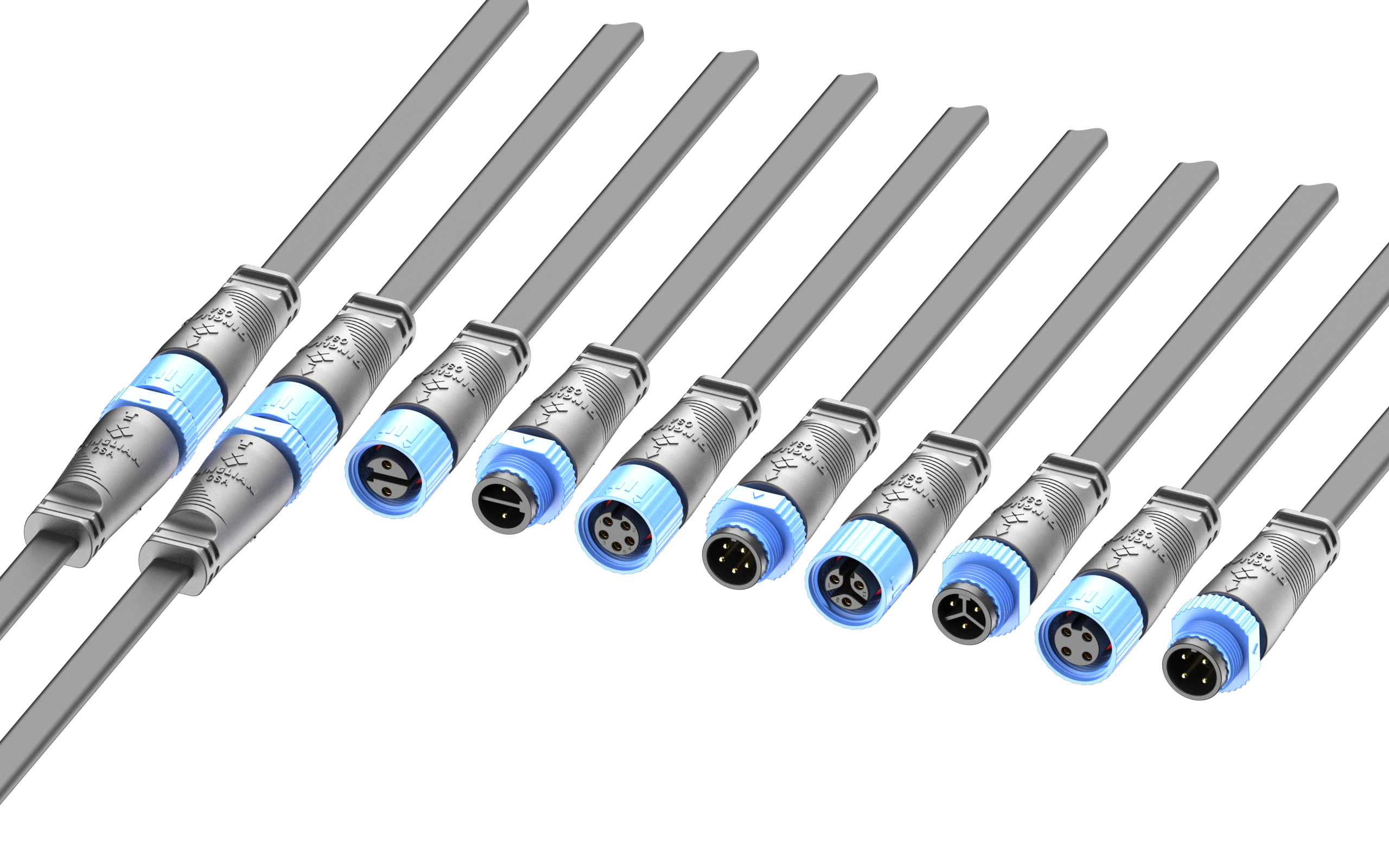 M15 4Pin Plug IP68 Weather Resistance Molding With Customized Round Flat Square Rubber Wire Male to Female Waterproof Connector - Image 5