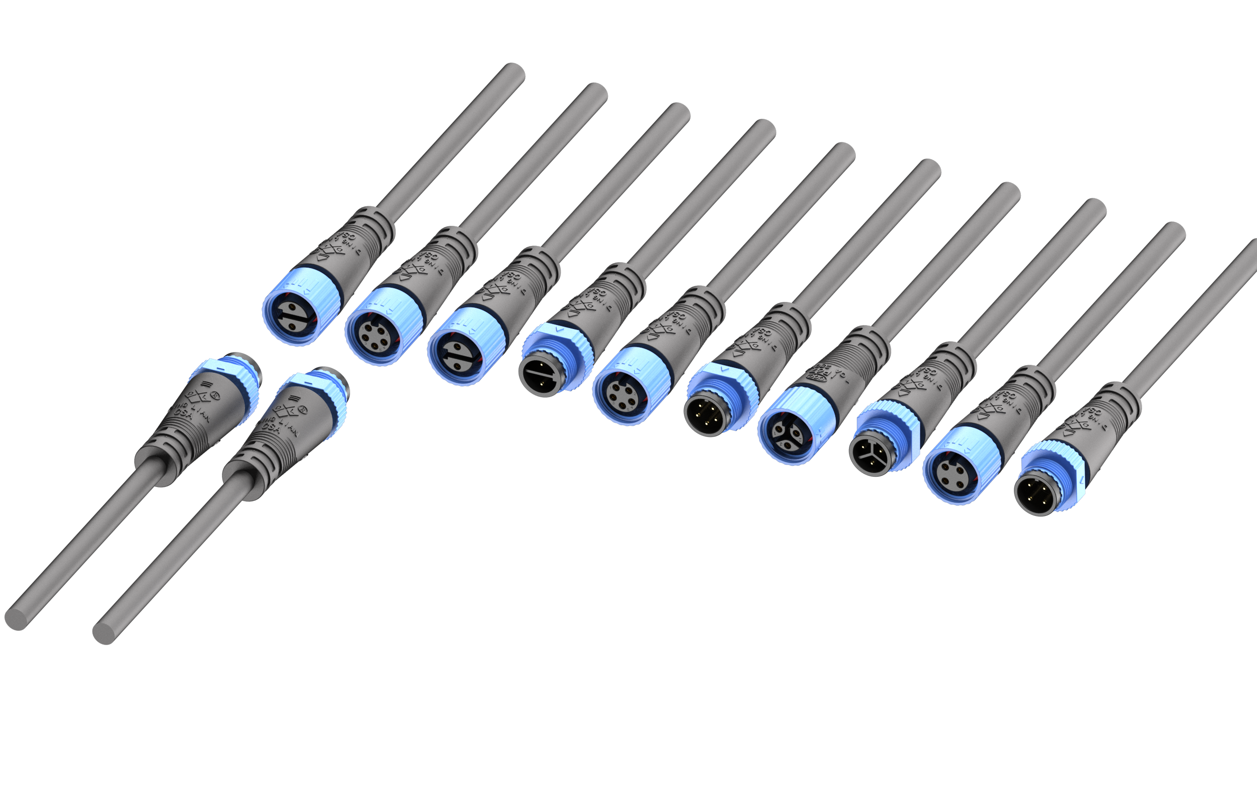 M15 2-Pin Waterproof Electrical Connector 10A Rated Current LED Outdoor Lights Copper Nylon Screw Wires Molding Connectors - Image 5