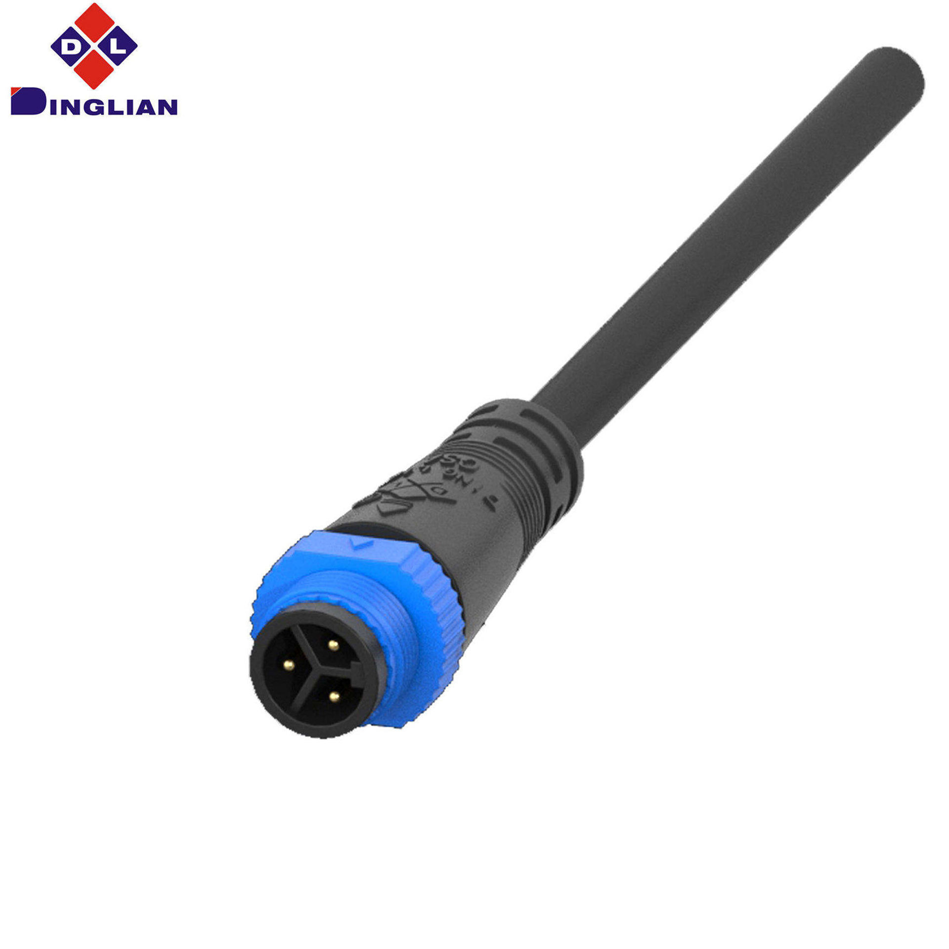 M15 Electrical Wire Socket IP68 Male Female Waterproof Cable 3pin Conector for LED Outdoor Lightings