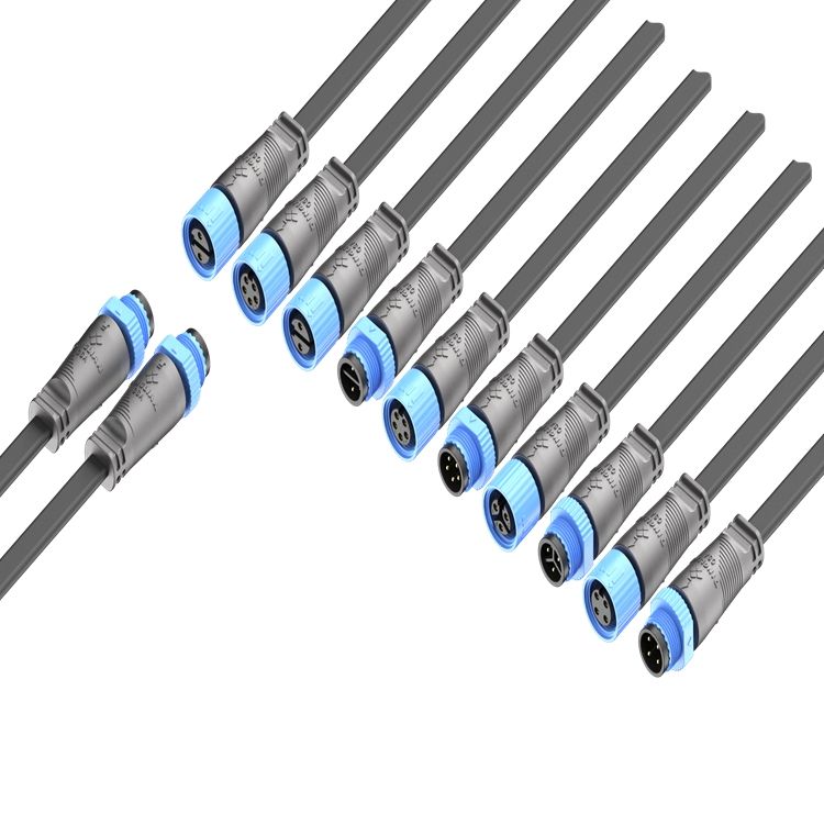 IP68 M15 Socket Street Lighting Modules 2-Pin Waterproof Plug Distribution Cord 10A Copper Male Female Cable Connector Nylon - Image 6