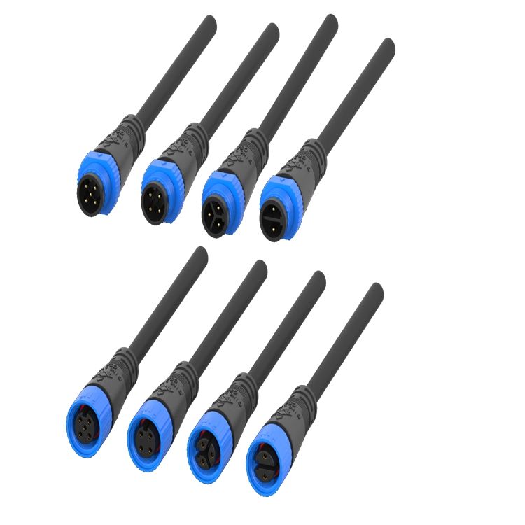 M15 2 3 4 5pin Connection Solution Street Luminaires LED Module Male to Female Cable Waterproof Connector for Outdoor Lightings