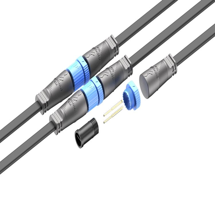 M15 Waterproof Electrical Connectors Male to Female 2 3 4 5 Pin Plug Cable Socket for LED Outdoor Lighting