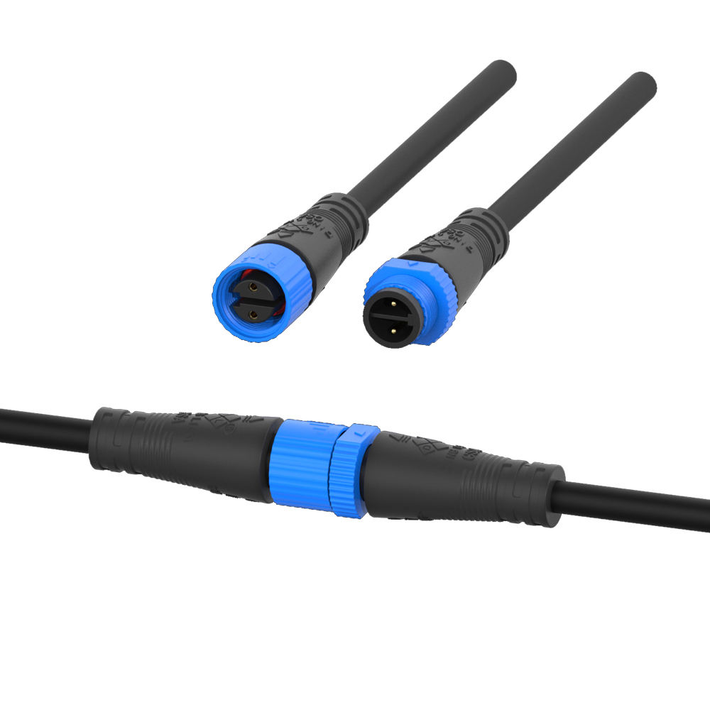 Customizable M15 Plug Straight Type 2pin 3pin Male Female IP67 Waterproof Connectors 250V 10A ISO9001 Certified Outdoor Use PA66