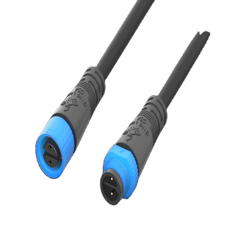 M15 Connectors with 20cm Rubber Cables 10A Rated Male and Female 2 3 4 5Pin Plug for Outdoor Lights and Grow Lights