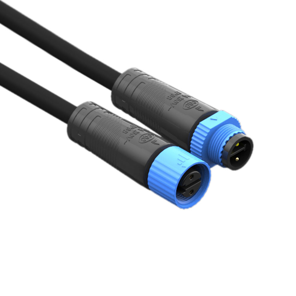 M15 IP67 Waterproof 250V 10A ISO9001 Certified Male to Female 3-Pin Wires Connector Plug for Outdoor Lighting