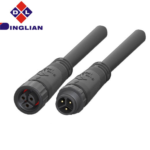 Customization Male Round Socket IP68 M12 3Pin Rubber Wires Assembled Plug Lightings Waterproof Connector - Image 3