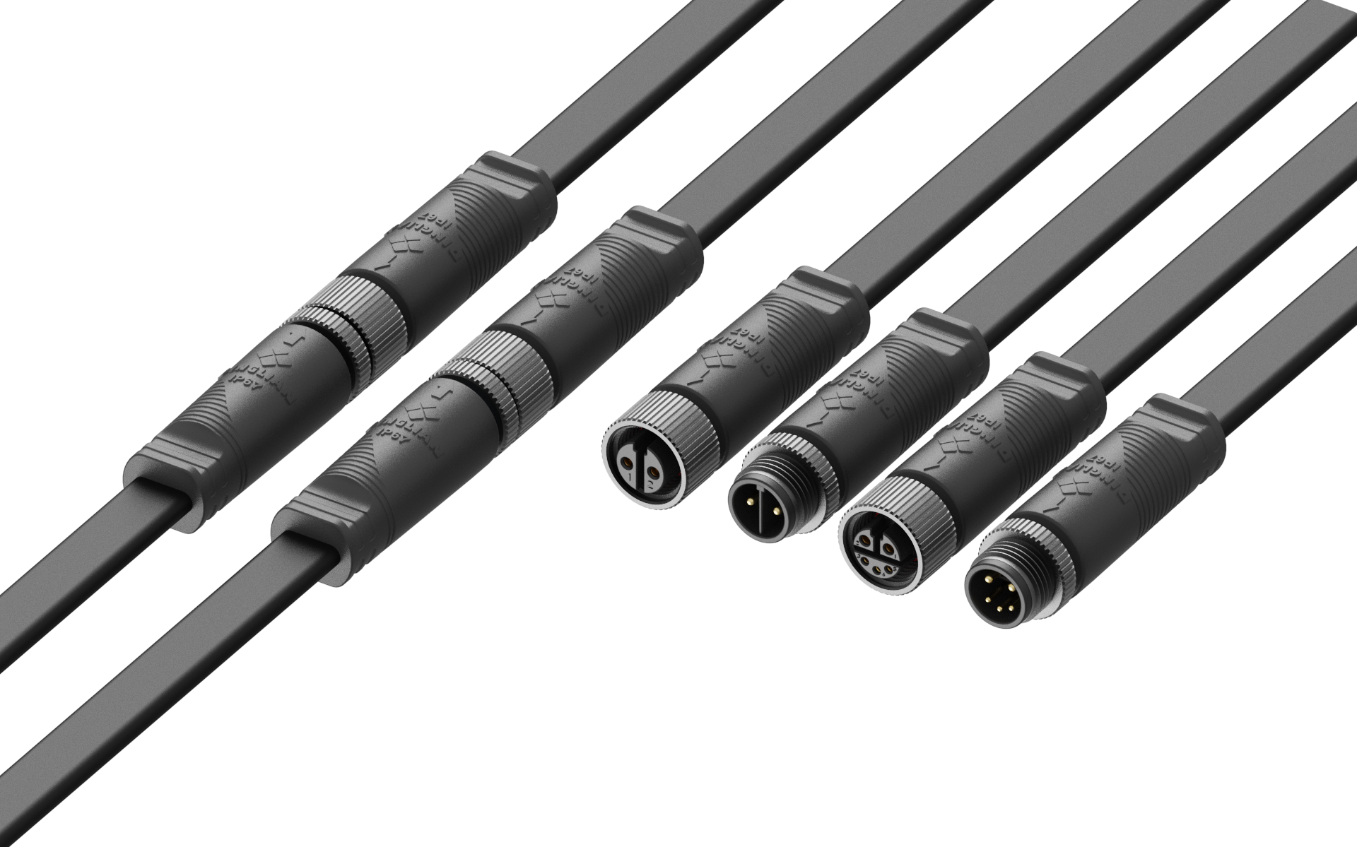 4pin Plug High Performance Thermoplastic Material M12 Rear Lock Inline Electrical Connectors Waterproof Socket - Image 5