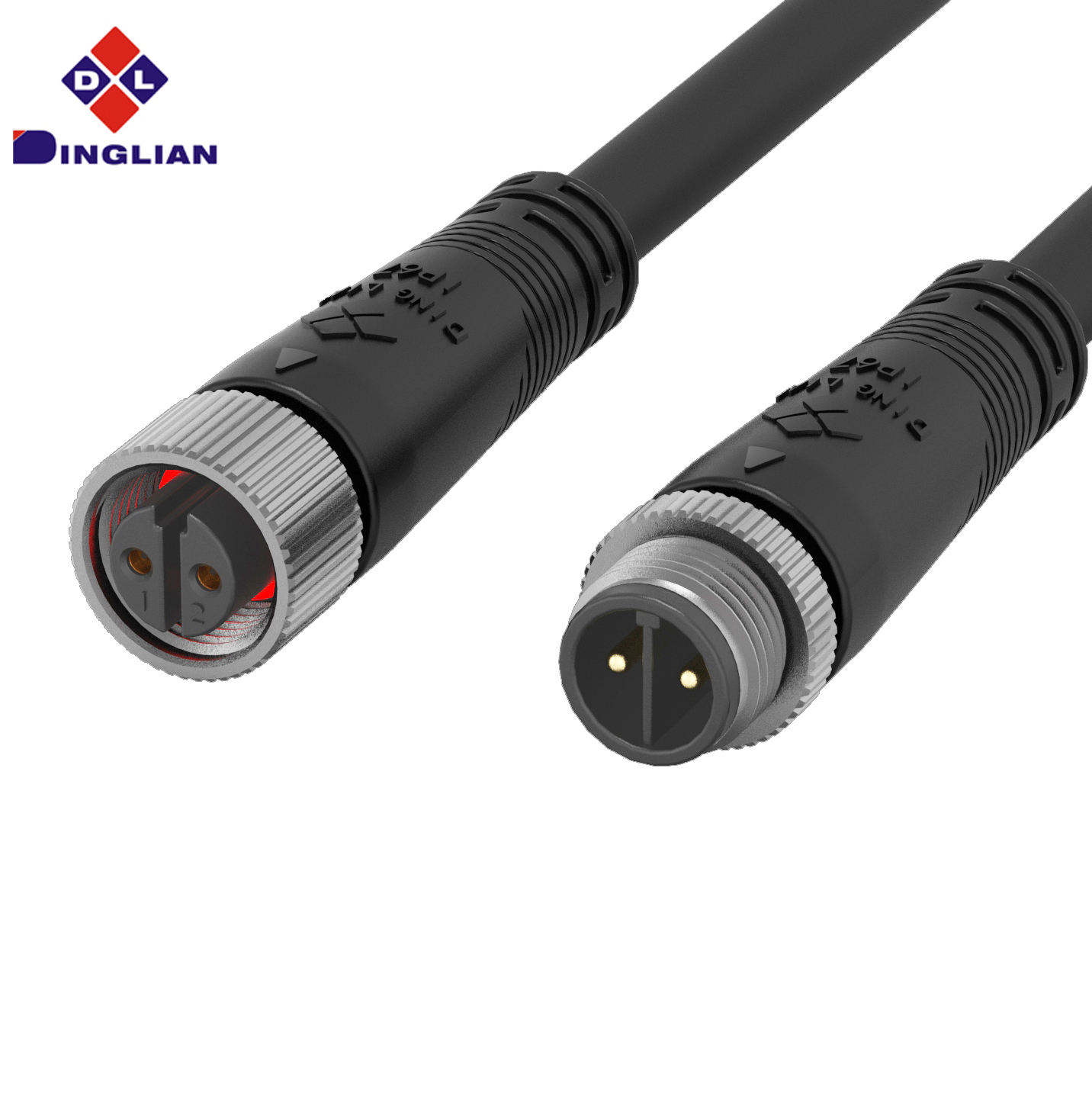 2 Pin Led Outdoor Male Lighting Ip67 Electrical Connector PA66 Mini Waterproof Connectors - Image 5