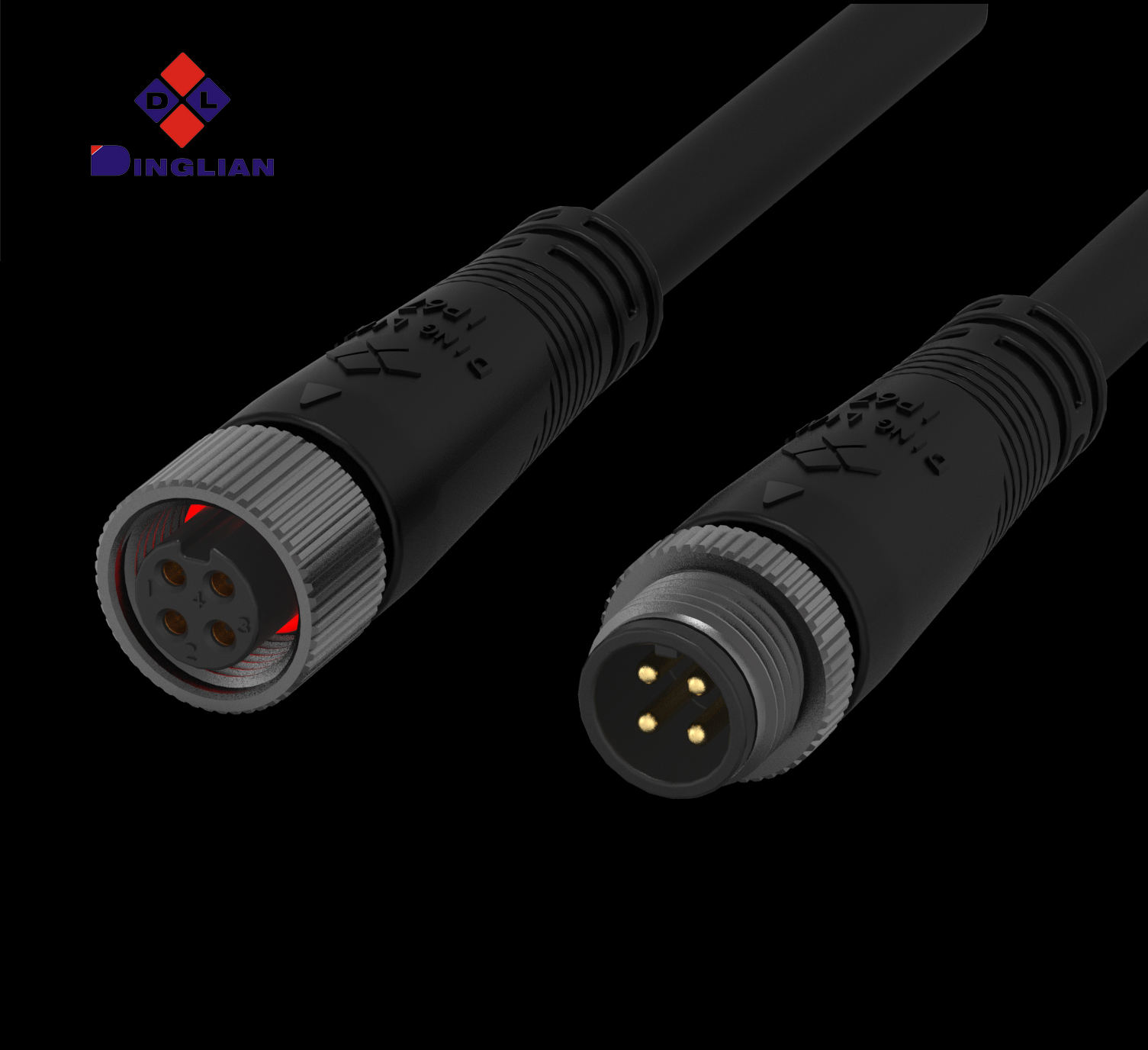 M12 4Pin Male Electrical Socket Weather-Resistant Metal Waterproof Connectors Threaded Locking Copper 10A Outdoor Reliable - Image 3